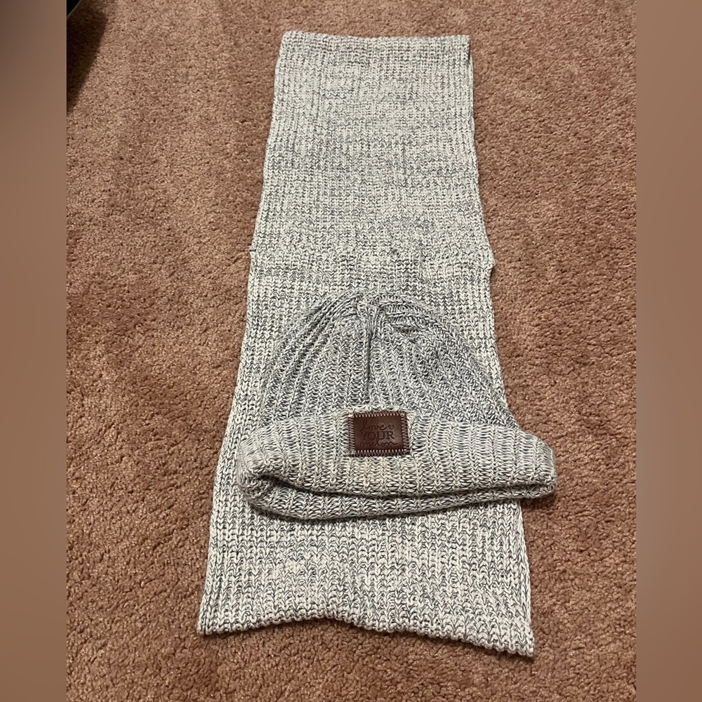 Love your Melon Classics Cuffed Beanie with matching scarf